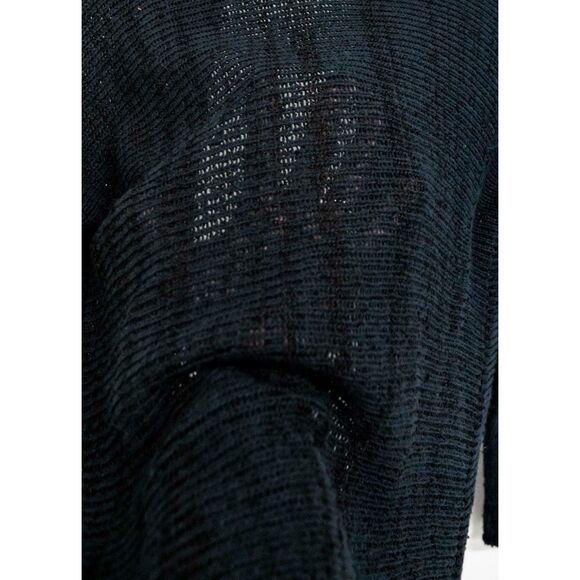 Georgina Estefania Dallas Knit in USA Black Open Woven Sweater Cardigan M - Picture 7 of 7
